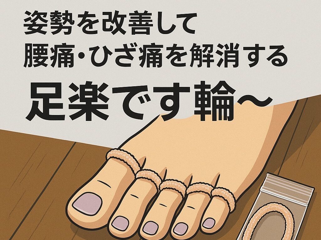 姿勢を改善して、腰痛・ひざ痛を改善する！「足楽です輪～」